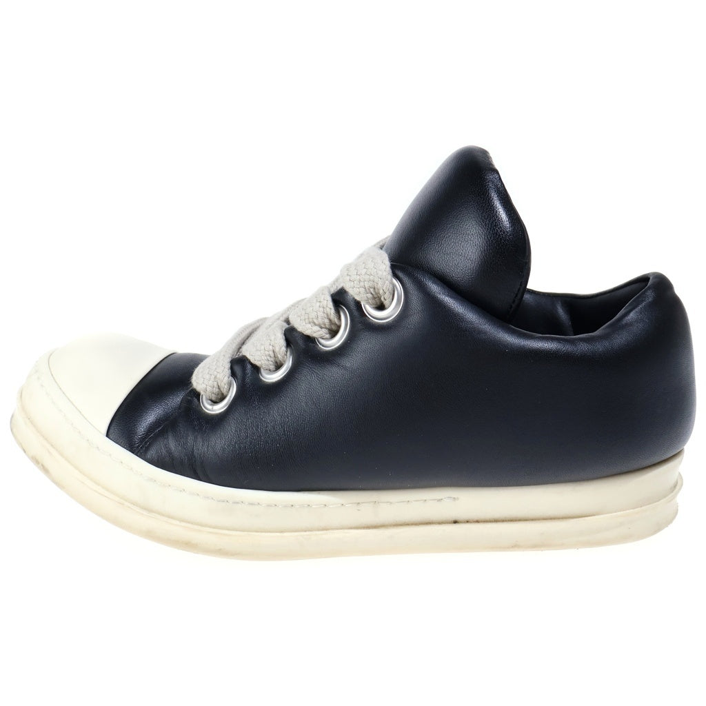 Rick Owens(リックオウエンス) JUMBO LACE PADDED RAMONES LOW ジャンボレース パデッドラモーンズ レザー ローカットスニーカー ブラック