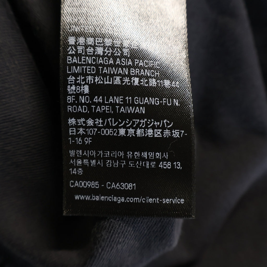 BALENCIAGA(バレンシアガ) 25SS Medium Fit T-Shirt インサイドアウトロゴ クルーネック 半袖Tシャツ グレー 822441 TSVA2