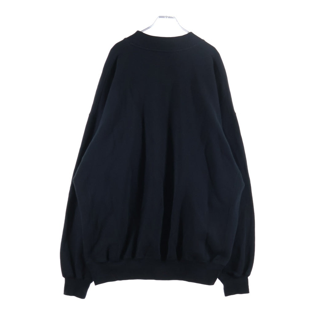 BALENCIAGA(バレンシアガ) BBロゴ刺繍 クルーネック 長袖スウェット トレーナー ブラック 652981 TJV85