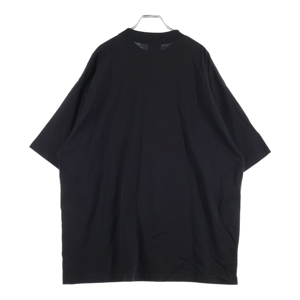 BALENCIAGA(バレンシアガ) 24AW Beverly Hills Medium Fit T-shirt オーバーサイズ 半袖 Tシャツ クルーネック ブラック 764235 TQVS6