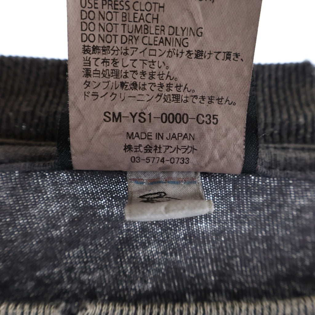 SAINT MICHAEL(セントマイケル) 24AW KK_LS TEE NOTHING IMP 長袖 クルーネック カットソー ブラック SM-YS1-0000-C35