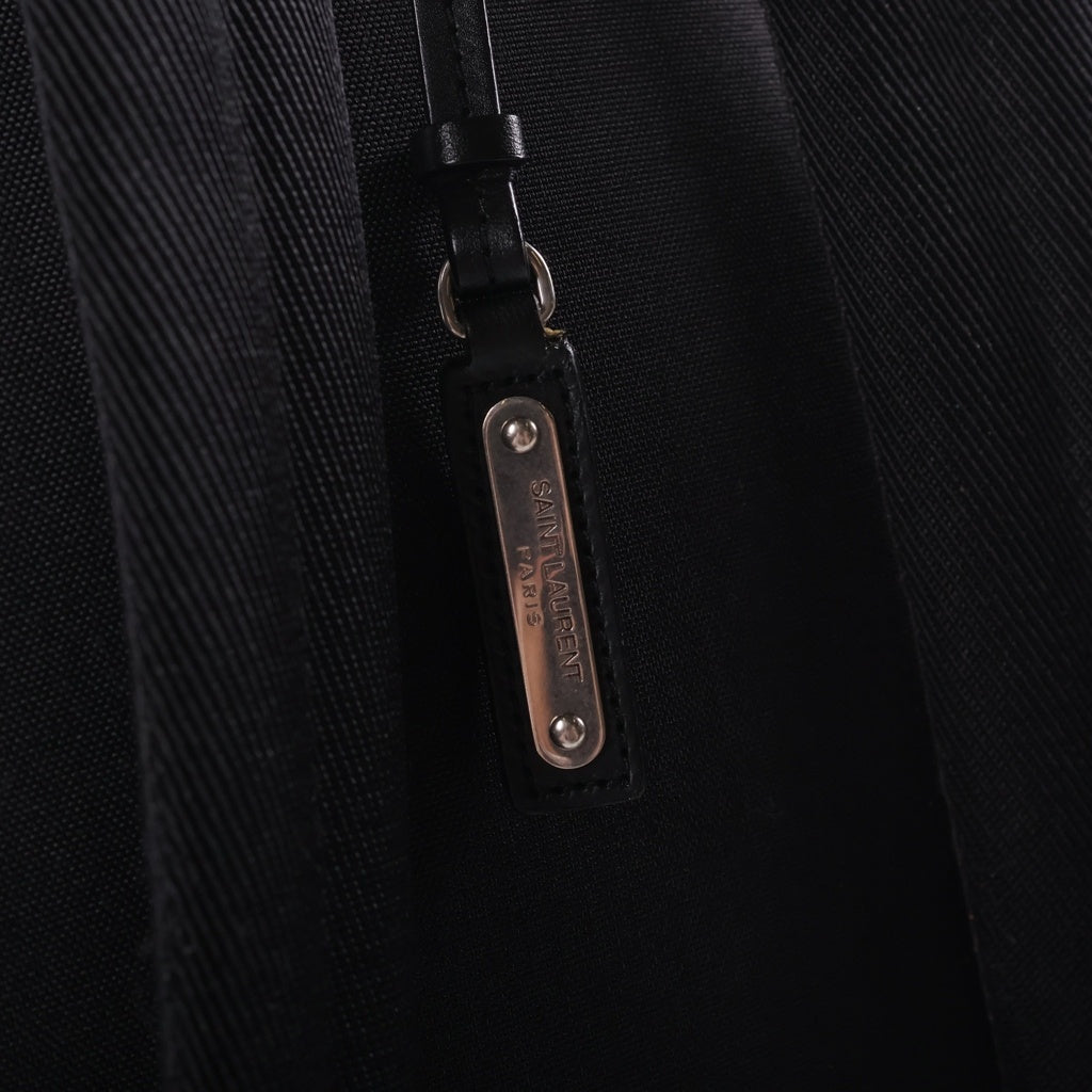 SAINT LAURENT PARIS(サンローランパリ) シティ バックパック リュックサック キャンバス ブラック/ホワイト