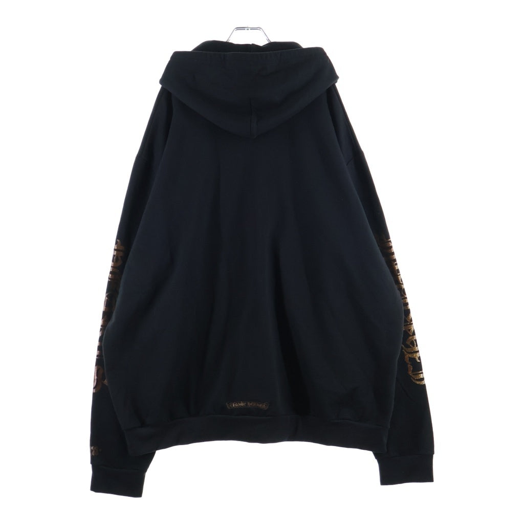CHROME HEARTS(クロムハーツ) Vertical Logo Zip Up Hoodie ヴァーティカルロゴ ジップアップパーカー フーディ ブラック