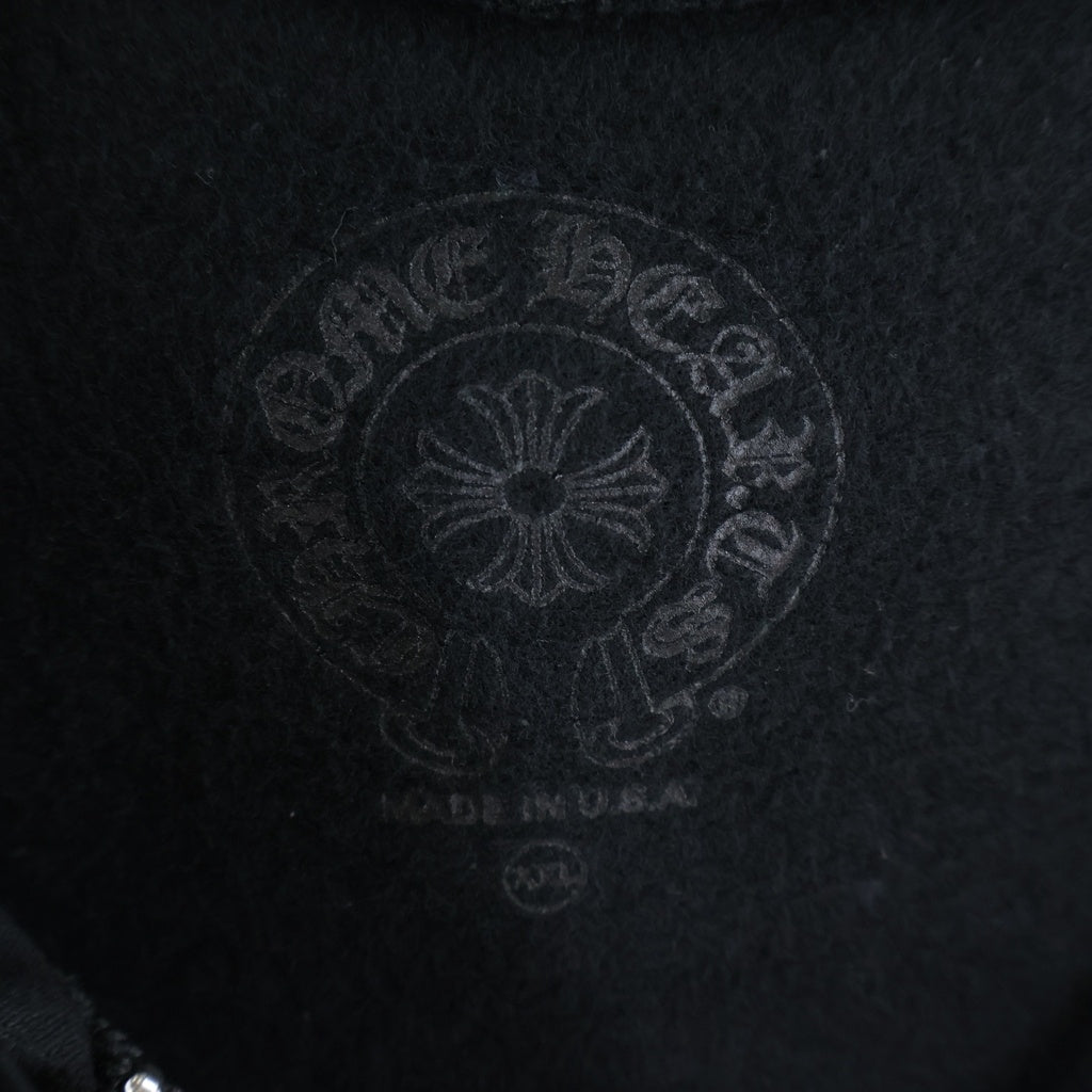CHROME HEARTS(クロムハーツ) Vertical Logo Zip Up Hoodie ヴァーティカルロゴ ジップアップパーカー フーディ ブラック