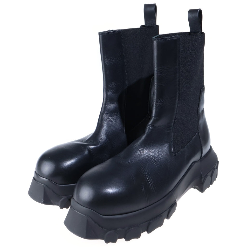 Rick Owens(リックオウエンス) STROBE BEATLE BOZO TRACTOR BOOTS ビートル ボゾ トラクター サイドゴアブーツ ブラック 02C7881