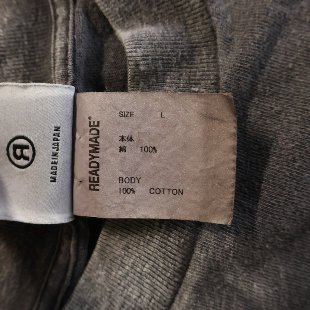 READY MADE(レディメイド) 24SS POCKET T-SHIRT フロントプリント ポケット半袖Tシャツ カットソー ブラック RE-CO-BK-00-00-278