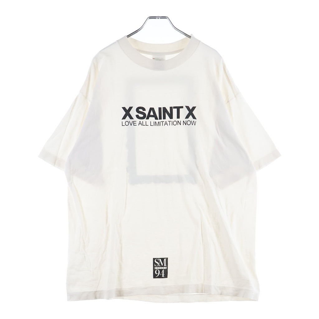 SAINT MICHAEL(セントマイケル) 26SS SS T-SHIRT / SAINT X 両面プリントTシャツ 半袖クルーネックカットソー ホワイト SM-MK8-0000-011