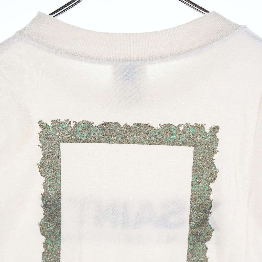 SAINT MICHAEL(セントマイケル) 26SS SS T-SHIRT / SAINT X 両面プリントTシャツ 半袖クルーネックカットソー ホワイト SM-MK8-0000-011