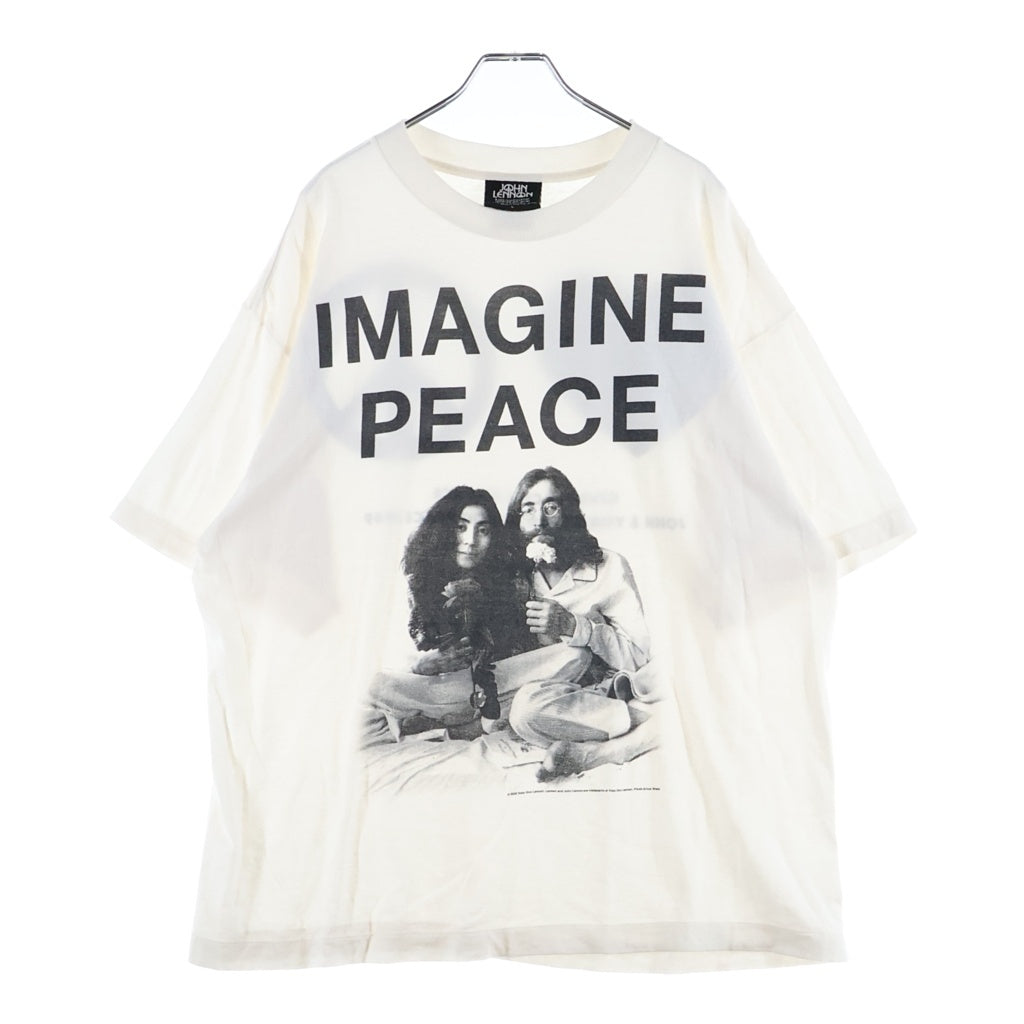 SAINT MICHAEL(セントマイケル) 26SS JL_SS T-SHIRT/IMAGINE PEACE プリントTシャツ 半袖カットソー ショートスリーブ ホワイト SM-MK8-0000-C27