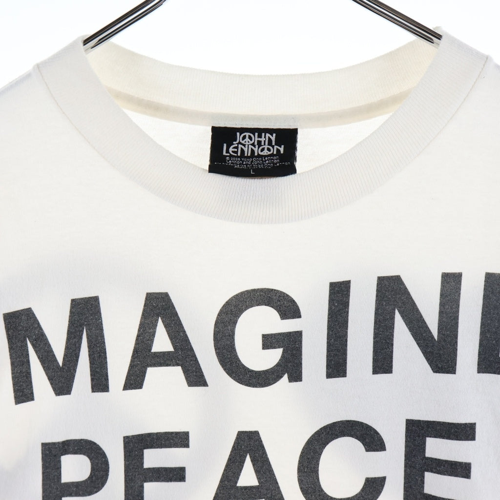 SAINT MICHAEL(セントマイケル) 26SS JL_SS T-SHIRT/IMAGINE PEACE プリントTシャツ 半袖カットソー ショートスリーブ ホワイト SM-MK8-0000-C27