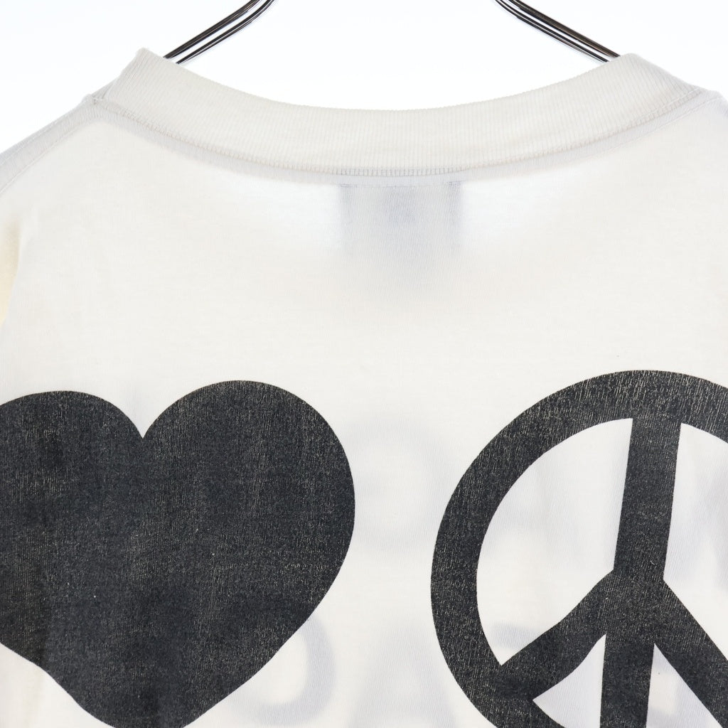 SAINT MICHAEL(セントマイケル) 26SS JL_SS T-SHIRT/IMAGINE PEACE プリントTシャツ 半袖カットソー ショートスリーブ ホワイト SM-MK8-0000-C27
