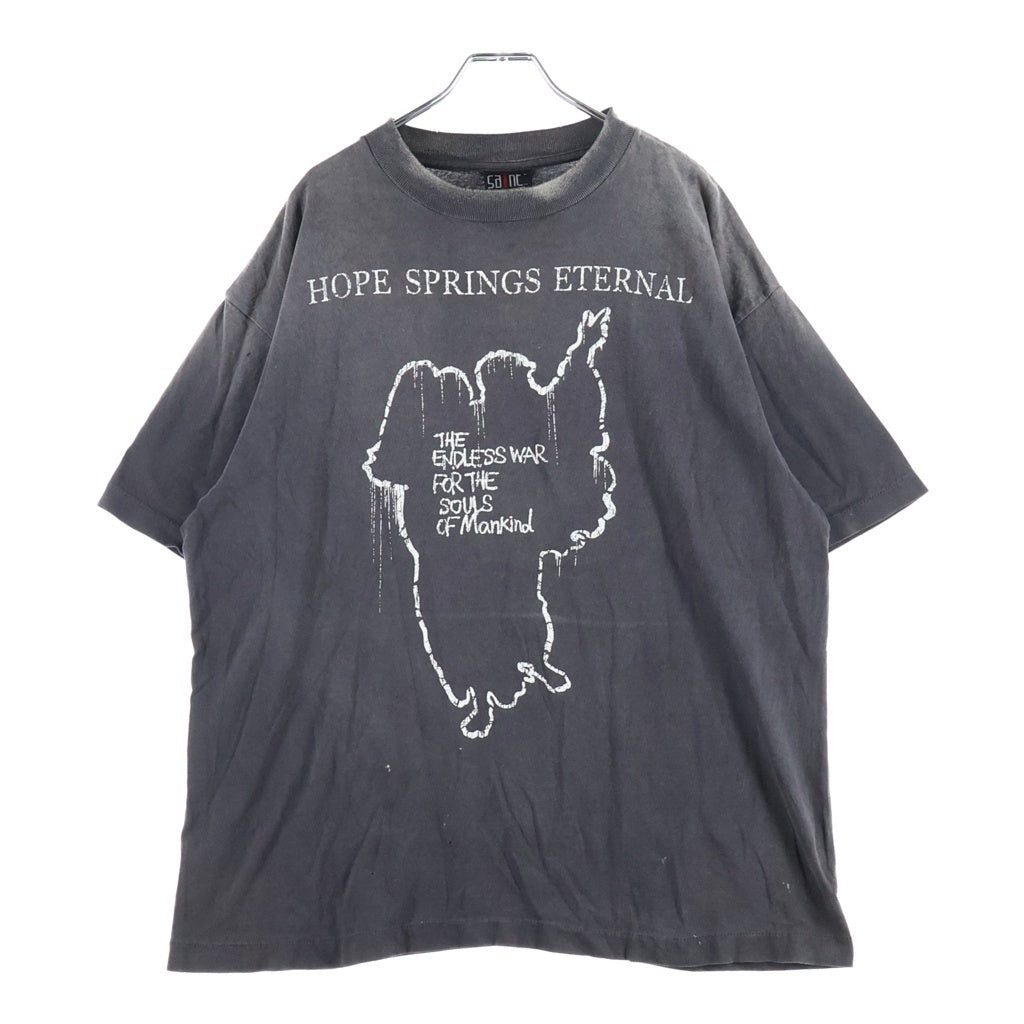 SAINT MICHAEL(セントマイケル) SS TEE HOPE SPRING ホープスプリング ヴィンテージ加工 クルーネック半袖Tシャツ カットソー グレー SM-HR8-0000-006