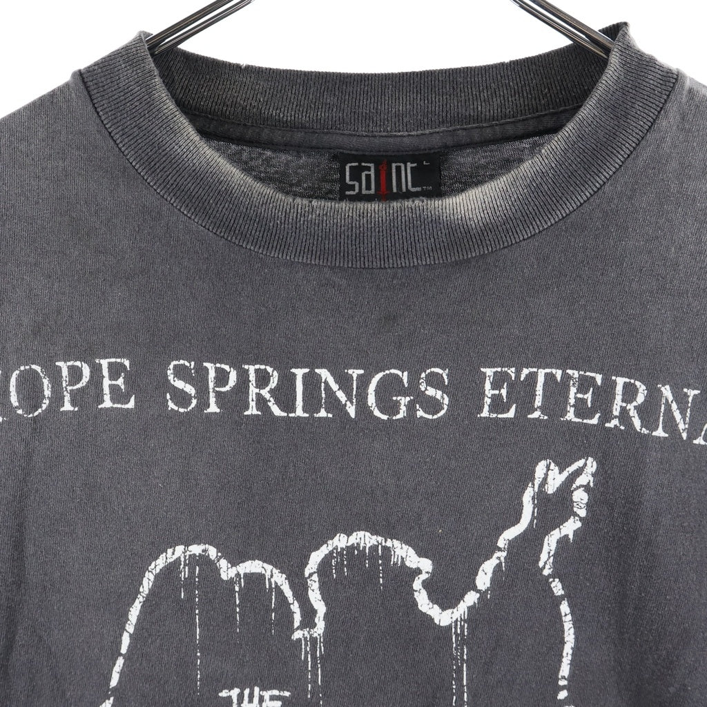 SAINT MICHAEL(セントマイケル) SS TEE HOPE SPRING ホープスプリング ヴィンテージ加工 クルーネック半袖Tシャツ カットソー グレー SM-HR8-0000-006