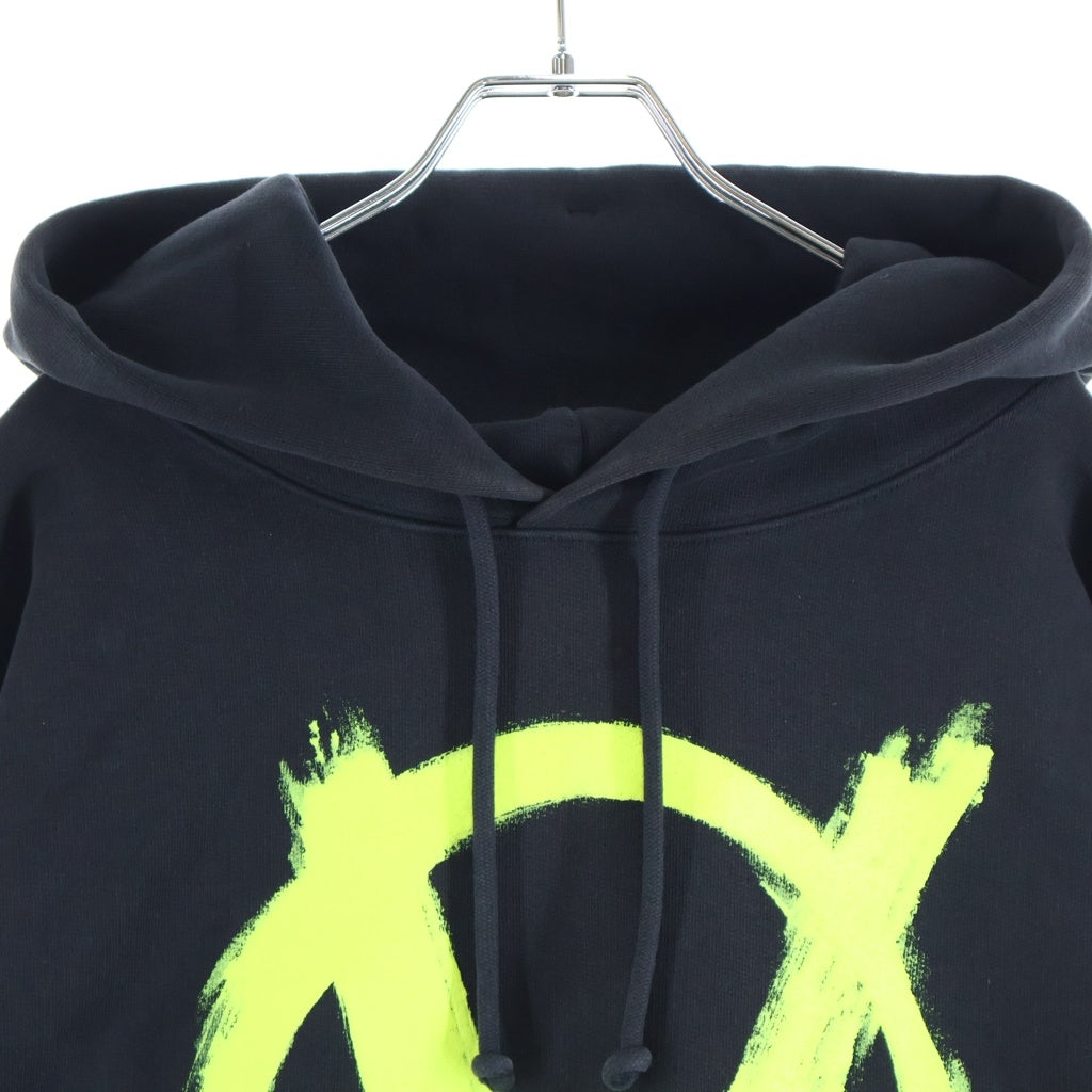 VETEMENTS(ヴェトモン) 22AW Double Anarchy Hoodie ダブルアナーキー フーディ プルオーバースウェットパーカー ブラック UA53HD340N