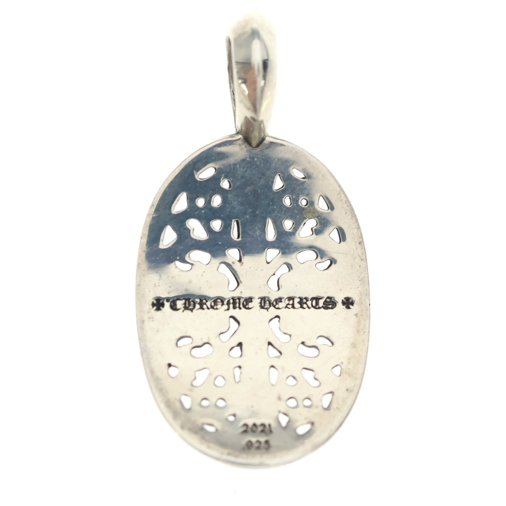 CHROME HEARTS(クロムハーツ) CLSC OVAL P/D クラシックオーバル PAVEダイヤ ペンダントトップ シルバー
