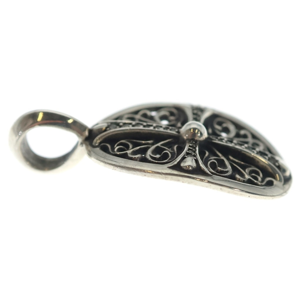 CHROME HEARTS(クロムハーツ) CLSC OVAL P/D クラシックオーバル PAVEダイヤ ペンダントトップ シルバー