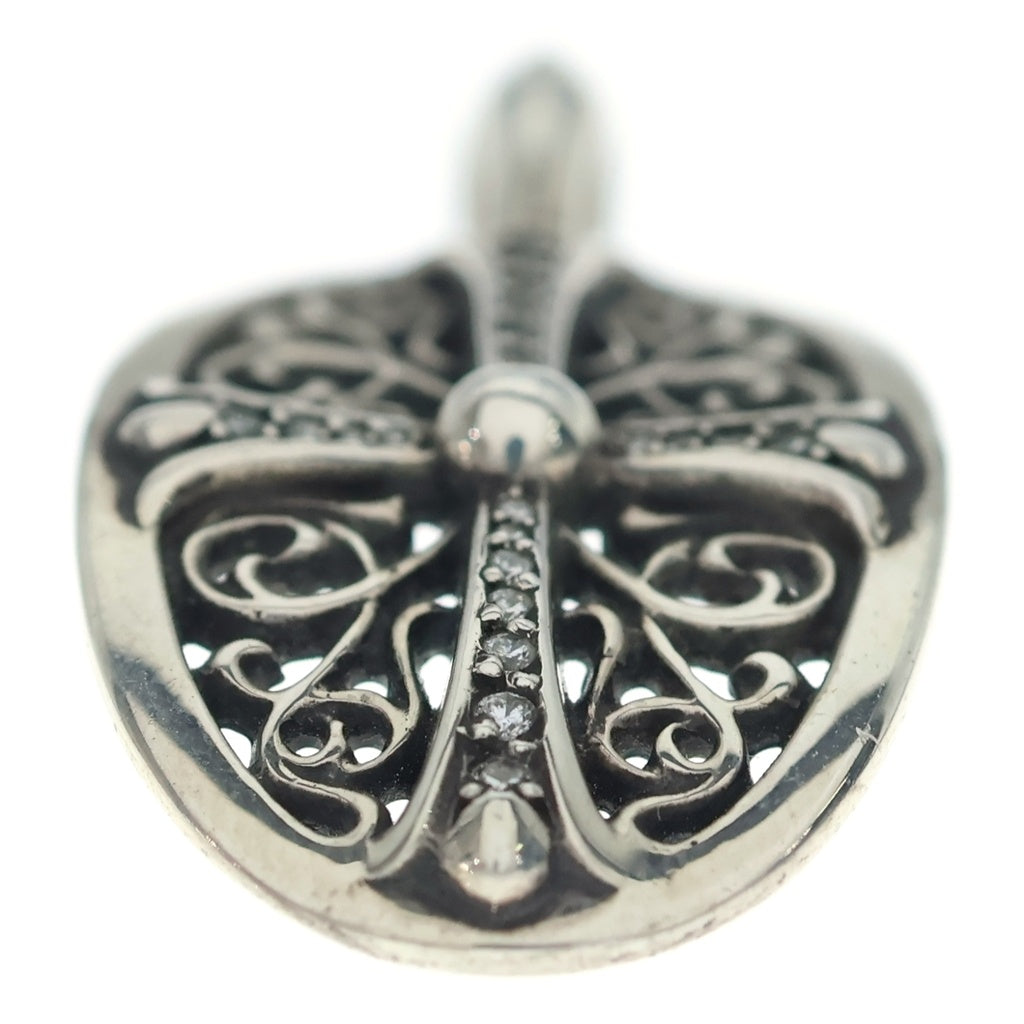 CHROME HEARTS(クロムハーツ) CLSC OVAL P/D クラシックオーバル PAVEダイヤ ペンダントトップ シルバー