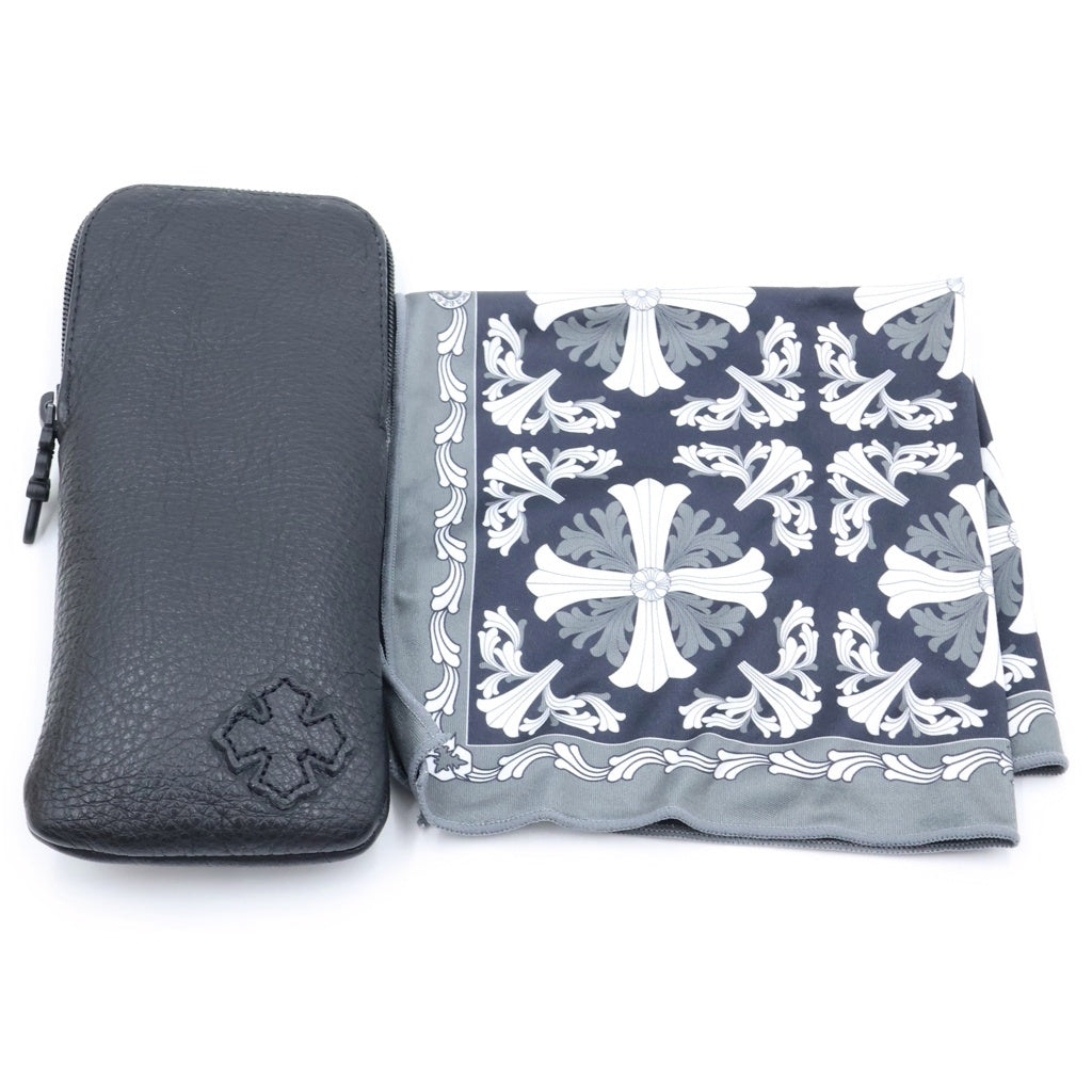 CHROME HEARTS(クロムハーツ) DOOABLE サイドダガー装飾 スクエア サングラス ブラウン/ゴールド