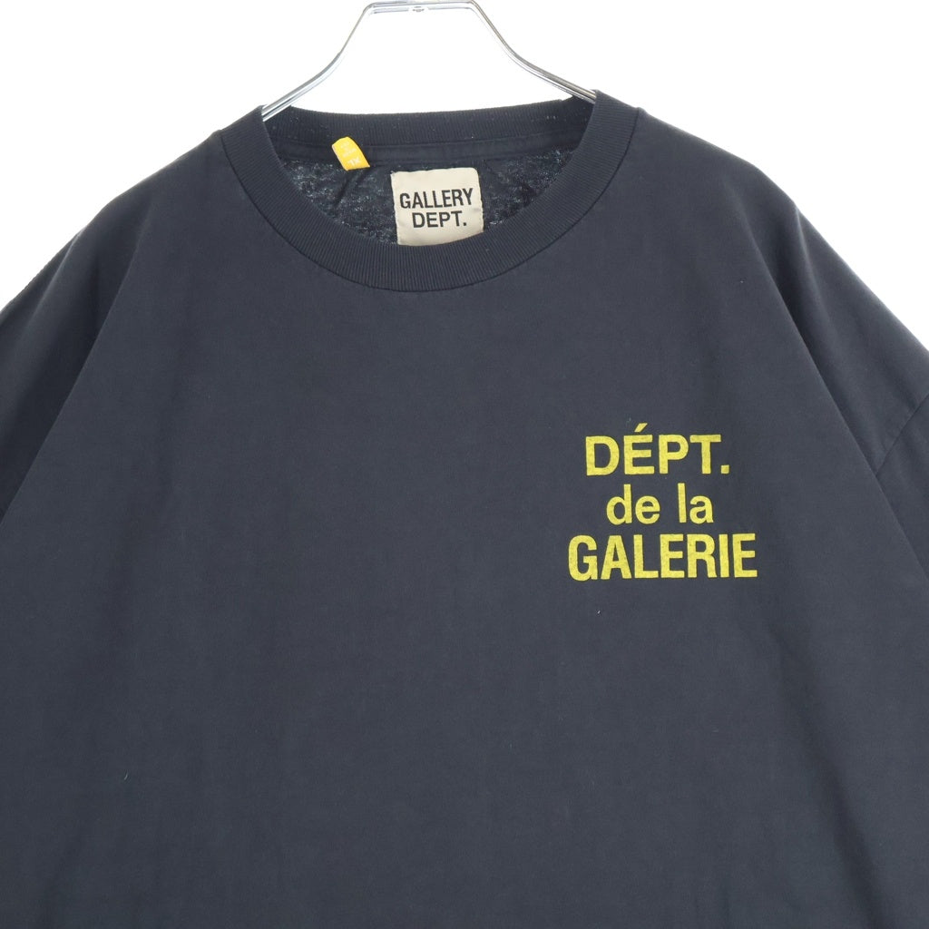 GALLERY DEPT.(ギャラリーデプト) DEPT. de la GALLERY 半袖 クルーネック カットソー Tシャツ ブラック