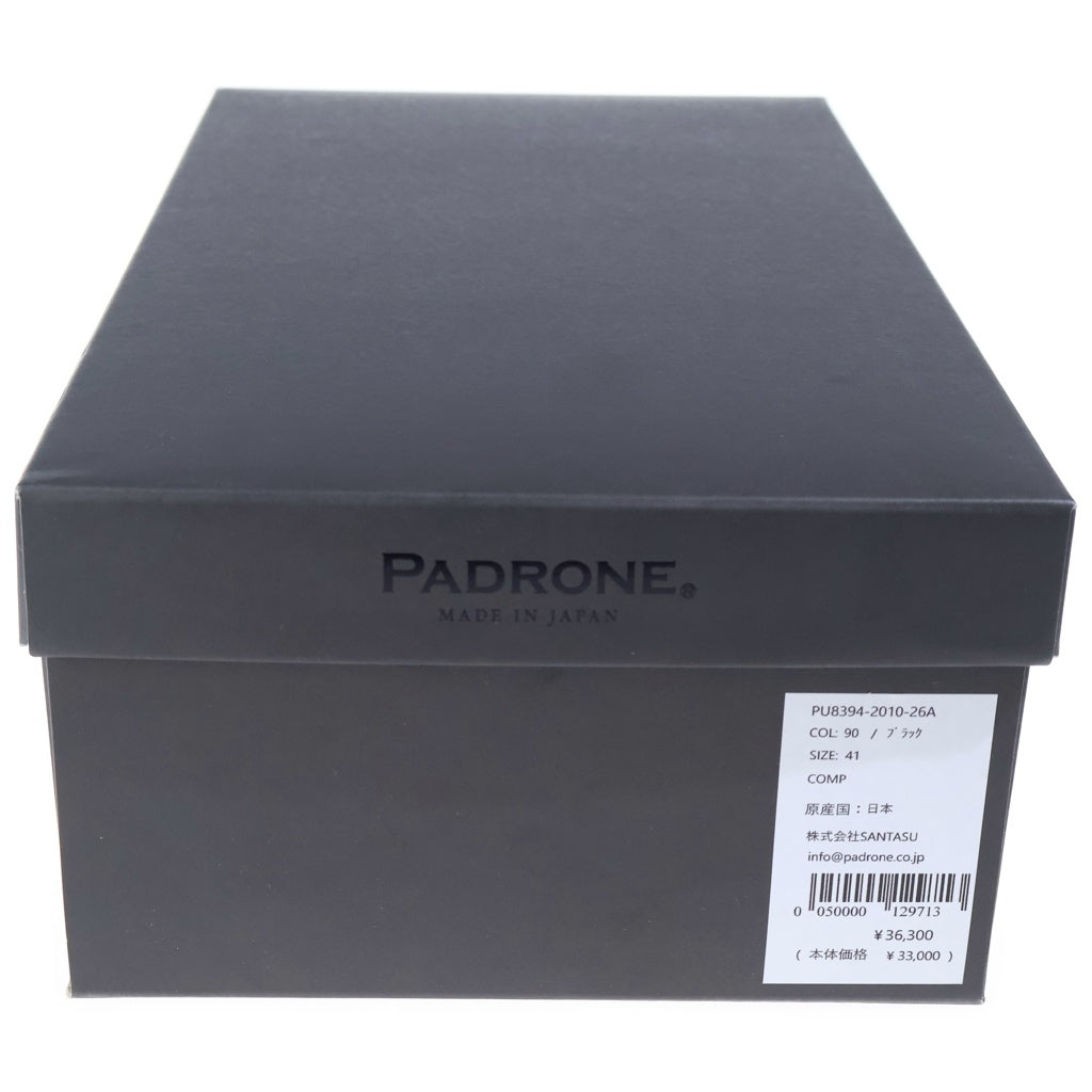 PADRONE(パドローネ) レザー グルカサンダル ブラック PU8394-2010-26A