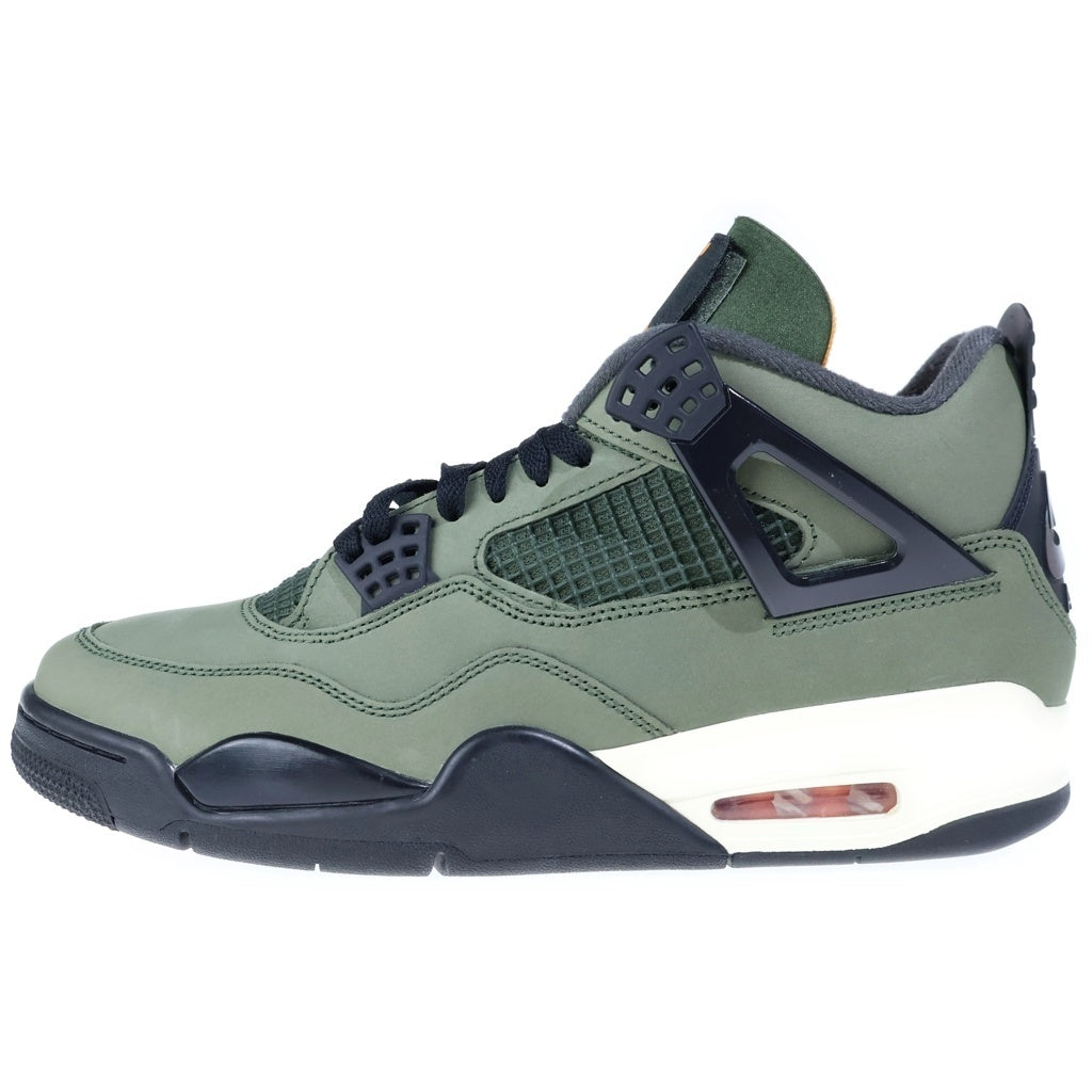 NIKE(ナイキ) ×UNDEFEATED AIR JORDAN 4 RETRO IB1519-200 アンディフィーテッド エアジョーダン4 レトロ ハイカットスニーカー カーキ US10/28ccm