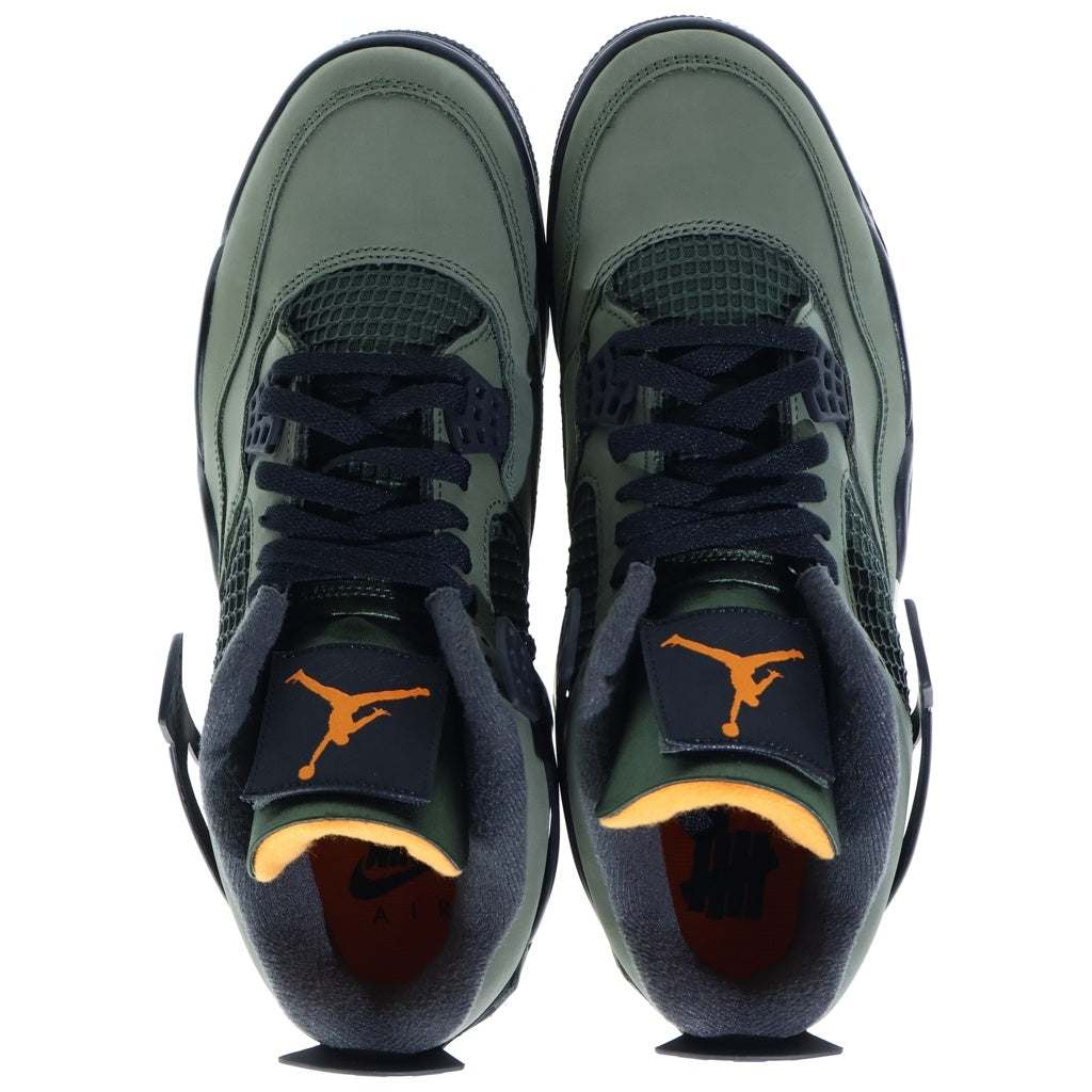 NIKE(ナイキ) ×UNDEFEATED AIR JORDAN 4 RETRO IB1519-200 アンディフィーテッド エアジョーダン4 レトロ ハイカットスニーカー カーキ US10/28ccm