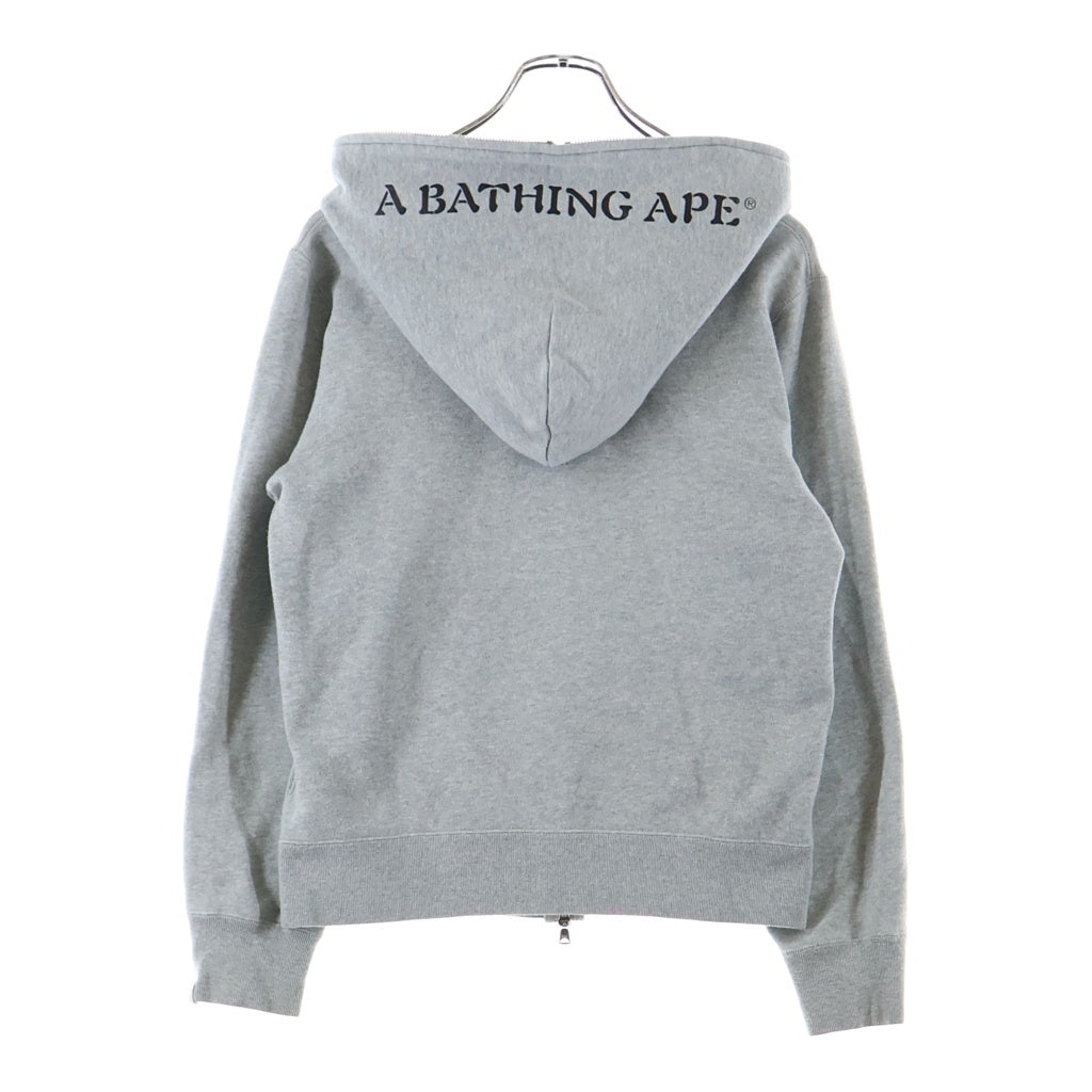 A BATHING APE(アベイシングエイプ) エイプヘッドプリント ジップアップ パーカー グレー 001ZPD801006X レディース