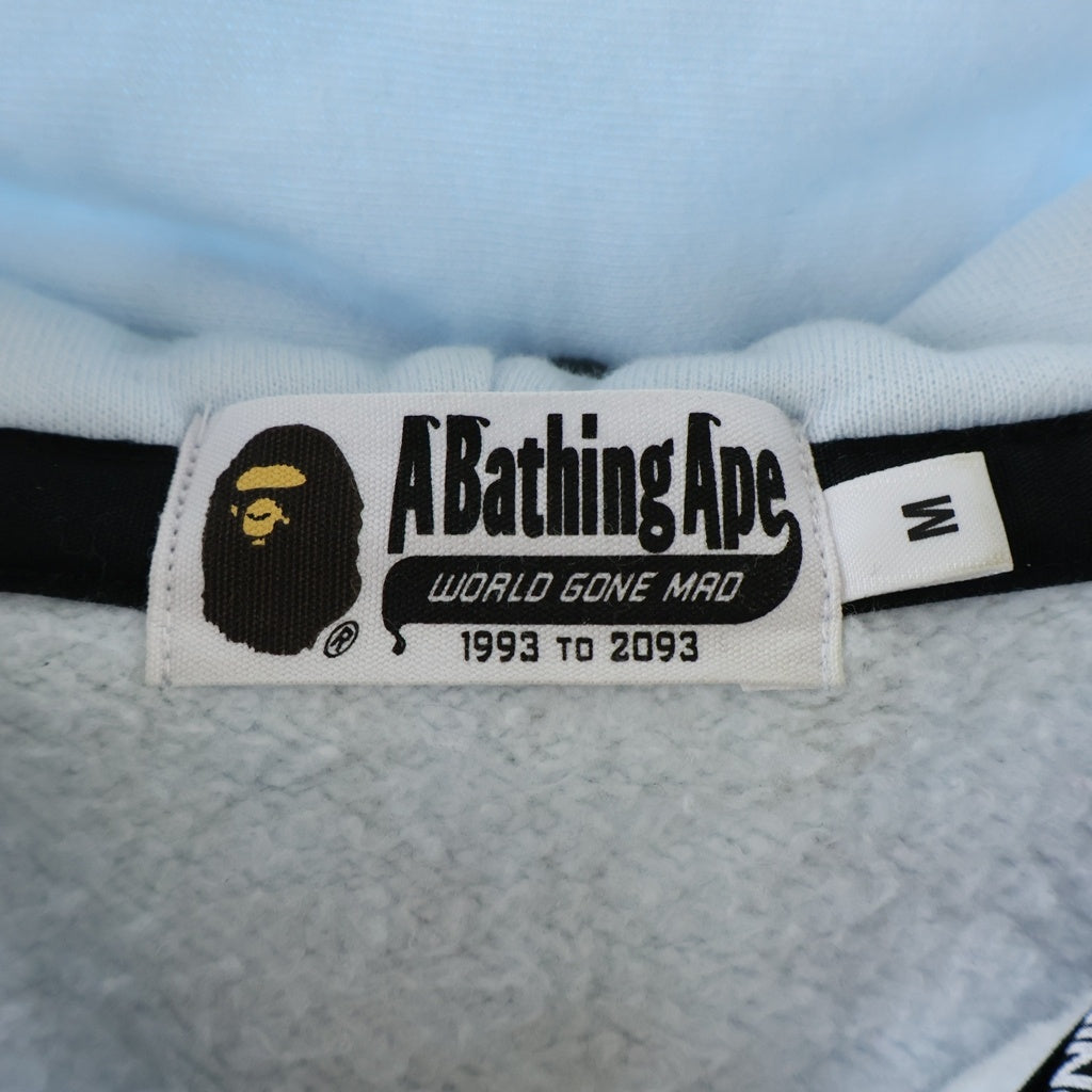 A BATHING APE(アベイシングエイプ) AMO DUBLE SHARK HOODIE アモ シャーク ジップアップ パーカー ブルー レディース