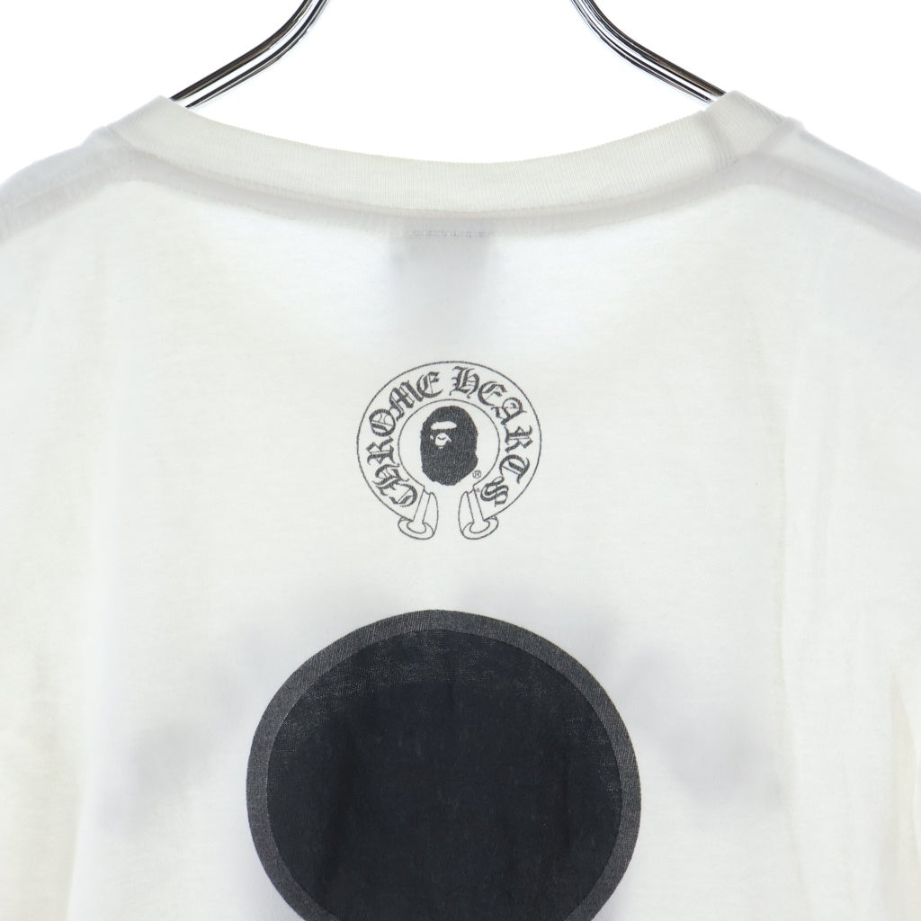 CHROME HEARTS(クロムハーツ) ×A BATHING APE BABY MILO TEE アベイジング エイプ コラボ フロント ホースシューロゴプリント クルーネック コットン 半袖Tシャツ カットソー レディース