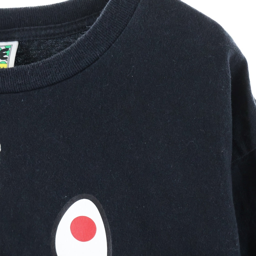 A BATHING APE(アベイシングエイプ) SHARK ZIP S/S TEE シャークジッププリント クルーネック 半袖Tシャツ ブラック レディース 002TEJ301005M