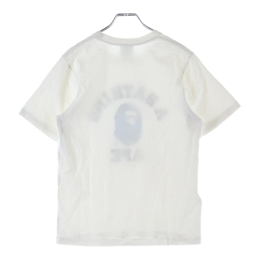 A BATHING APE(アベイシングエイプ) ABC Camo APE HEAD カモ柄 エイプヘッドプリント クルーネック 半袖Tシャツ ホワイト レディース 0ZXTEW210005N