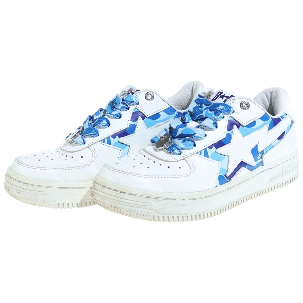 A BATHING APE(アベイシングエイプ) BAPE STA Icon ABC Camo Sneaker カモ柄 ローカットスニーカー ブルー/ホワイト 001FWK302307L レディース
