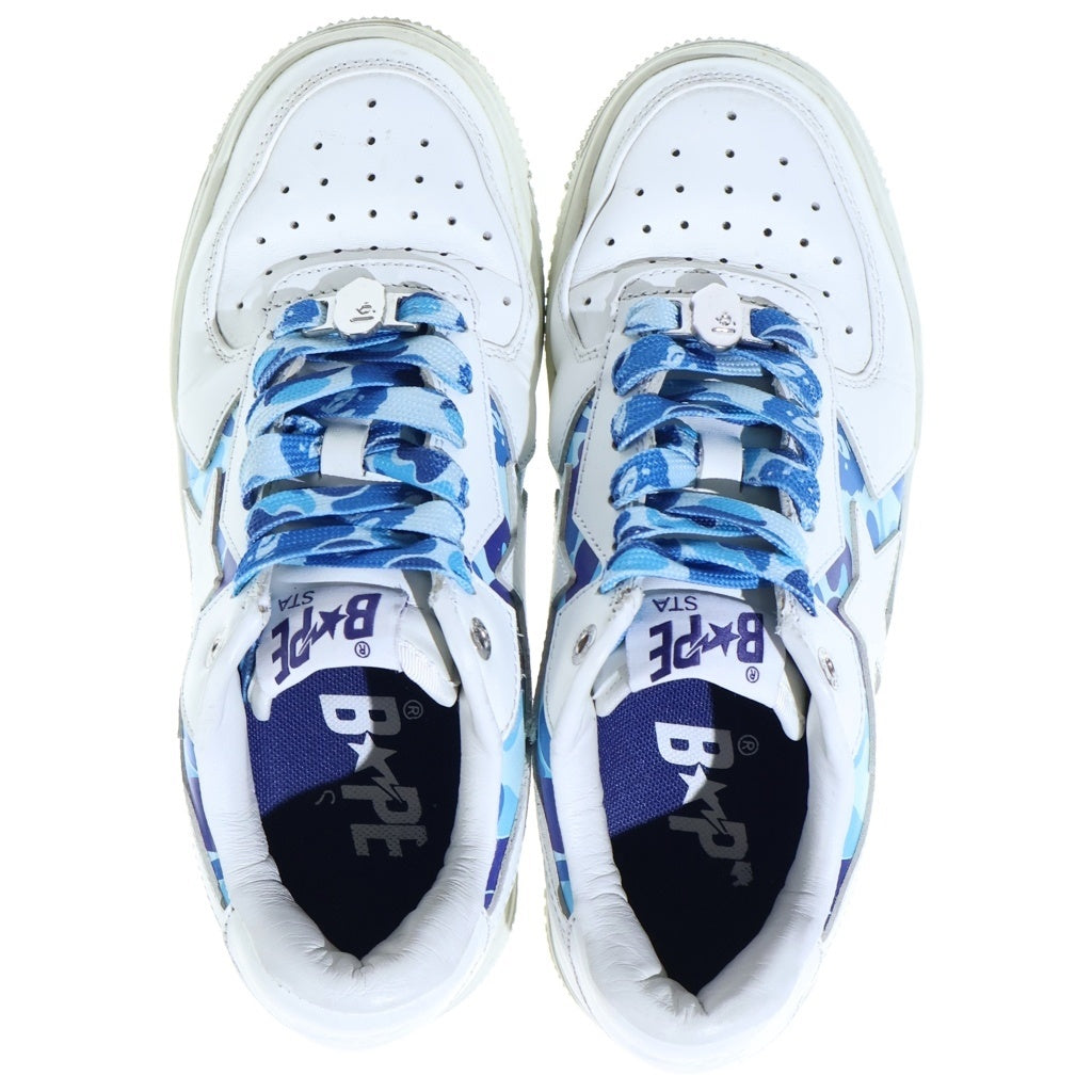 A BATHING APE(アベイシングエイプ) BAPE STA Icon ABC Camo Sneaker カモ柄 ローカットスニーカー ブルー/ホワイト 001FWK302307L レディース
