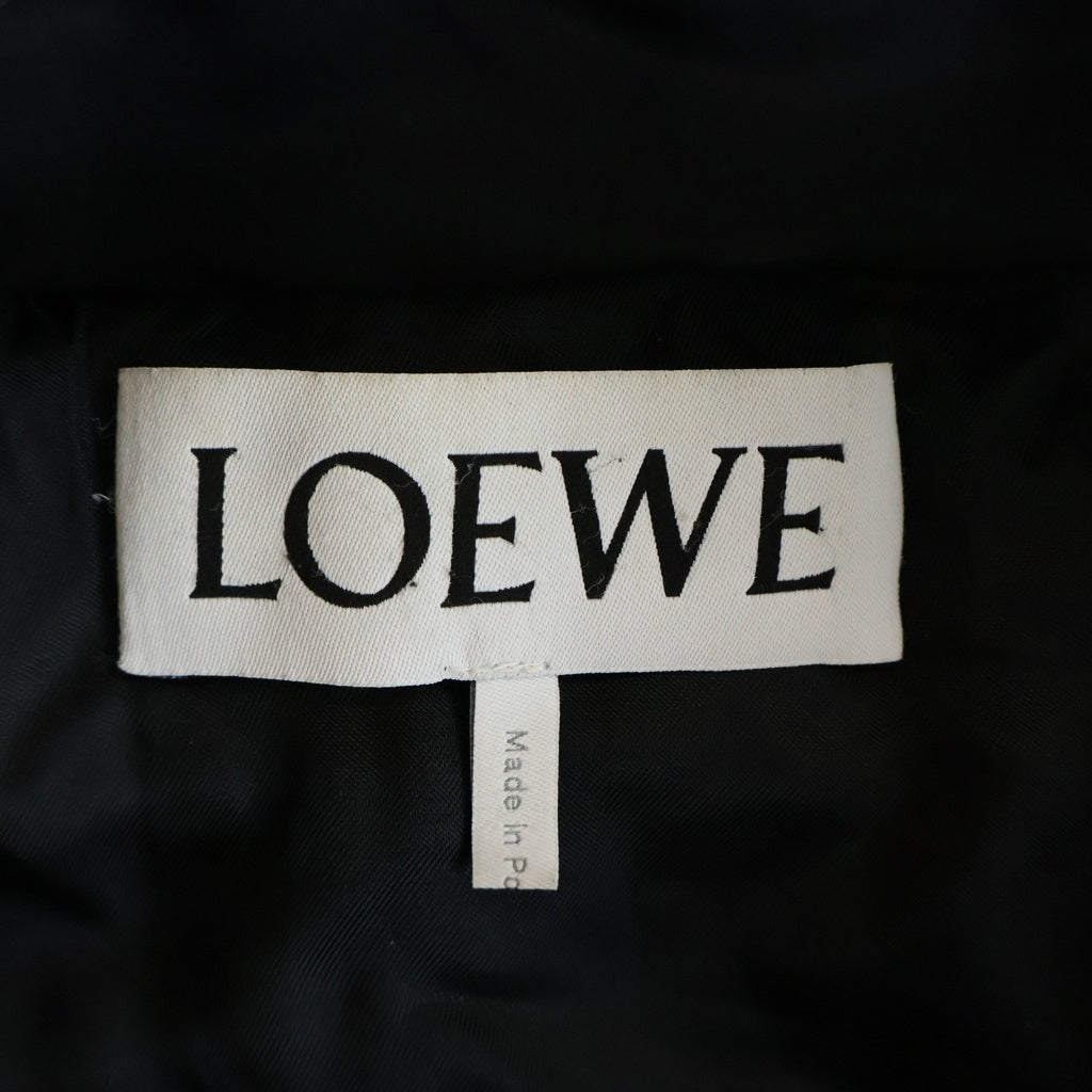 LOEWE(ロエベ) 24SS HOODED PADDED JACKET フーデッド パデッド ジャケット ジップアップブルゾン ブラック H526Y02W68