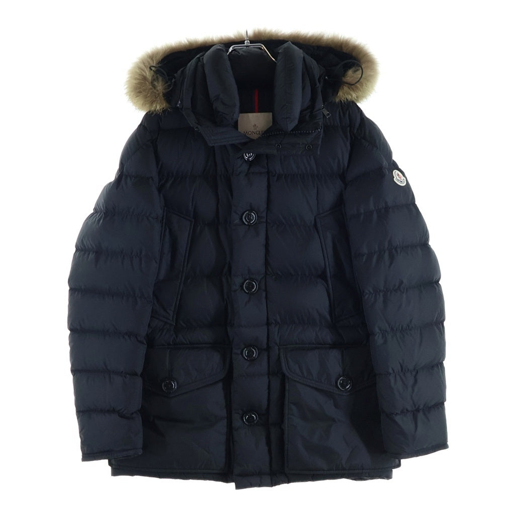 MONCLER(モンクレール) 19AW CLUNY GIUBBOTTO クルーニー ファー フーデッド ジップアップ ダウンコート ジャケット ブラック E20914138025