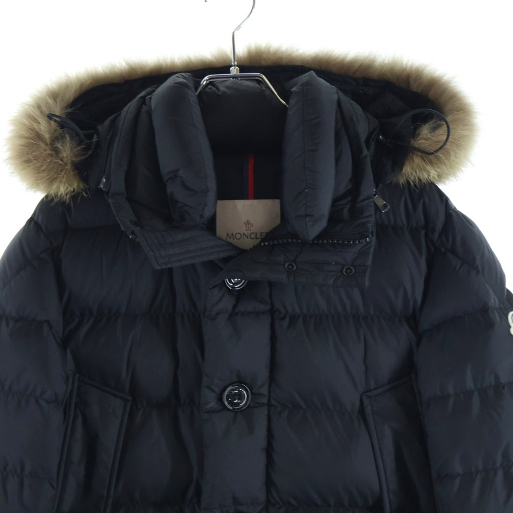 MONCLER(モンクレール) 19AW CLUNY GIUBBOTTO クルーニー ファー フーデッド ジップアップ ダウンコート ジャケット ブラック E20914138025