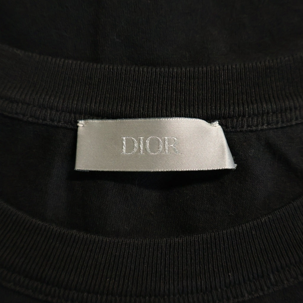 DIOR(ディオール) CD Icon S/S TEE ロゴ刺繍 半袖 クルーネック Tシャツ カットソー ブラック 013J600A0677
