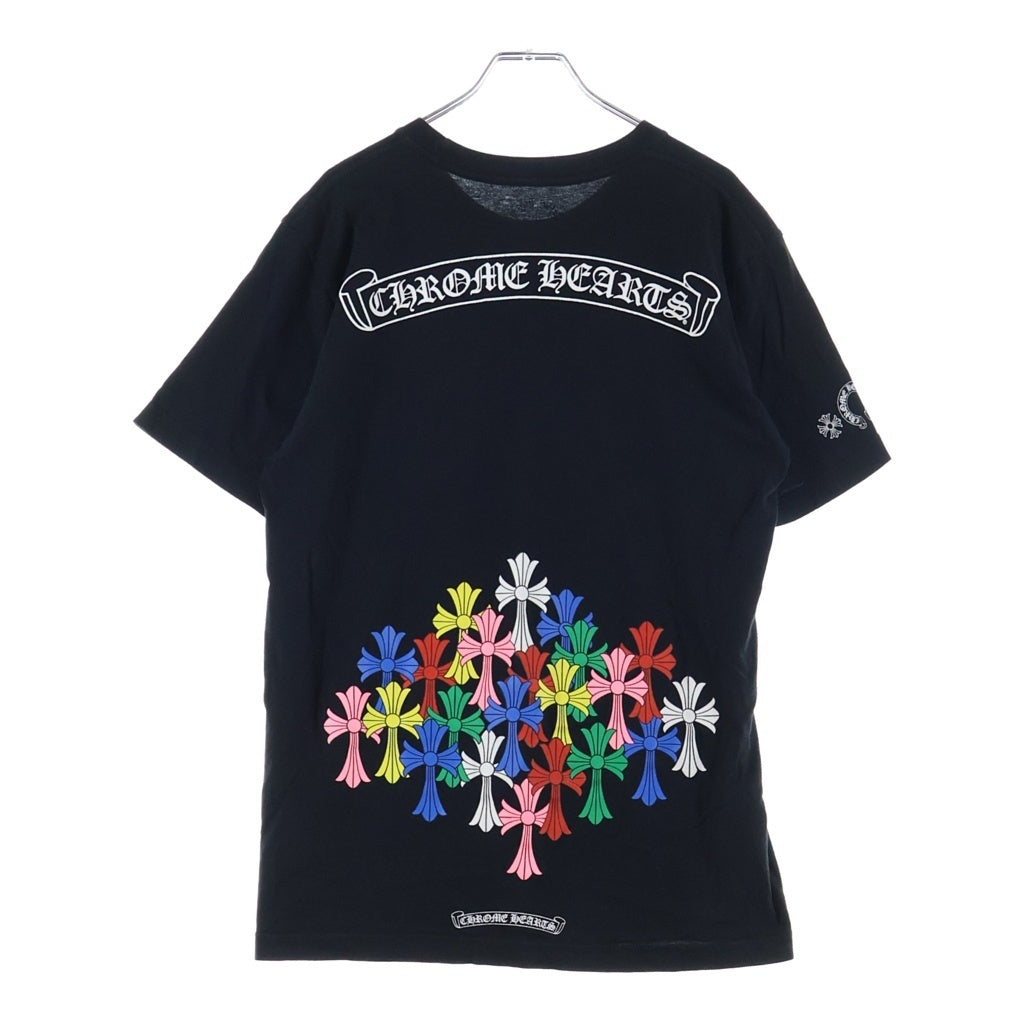 CHROME HEARTS(クロムハーツ) MLT COL CEM CRS TEE マルチカラーセメタリークロス クルーネック半袖Tシャツ カットソー ブラック