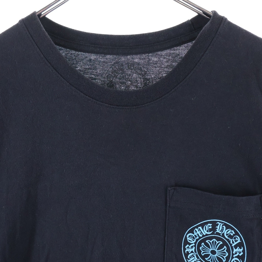 CHROME HEARTS(クロムハーツ) 3 CEMETERY CROSS 3セメタリークロスプリント クルーネック半袖Tシャツカットソー ブラック/ブルー