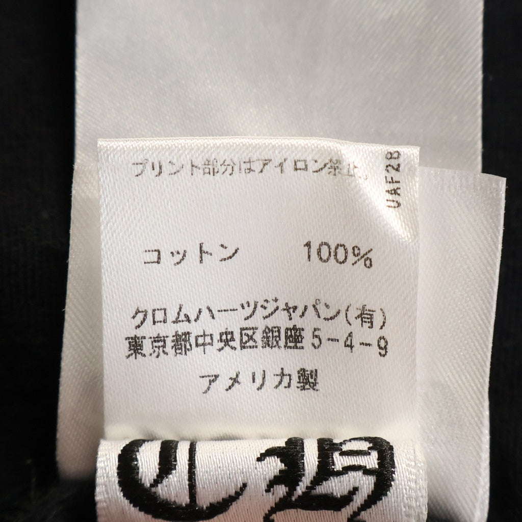CHROME HEARTS(クロムハーツ) 3 CEMETERY CROSS 3セメタリークロスプリント クルーネック半袖Tシャツカットソー ブラック/ブルー