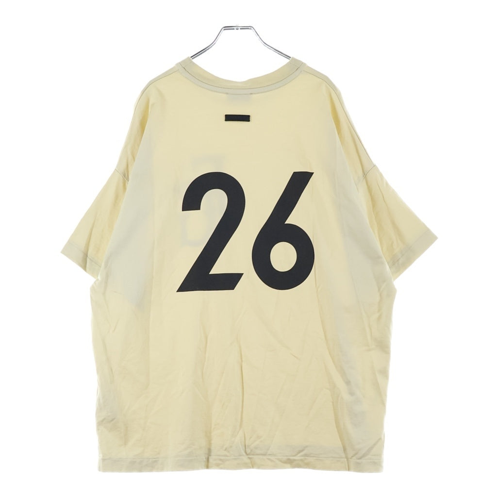 FEAR OF GOD(フィアオブゴッド) FGロゴプリント クルーネック 半袖Tシャツ アイボリー