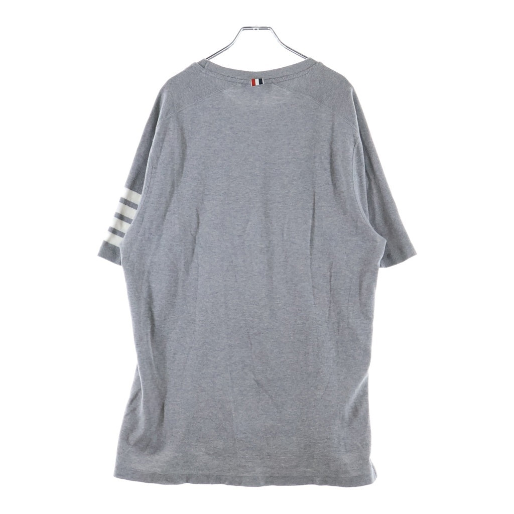 THOM BROWNE(トムブラウン) 4バー コットン クルーネック 半袖Tシャツ グレー MJS246A-07323-055