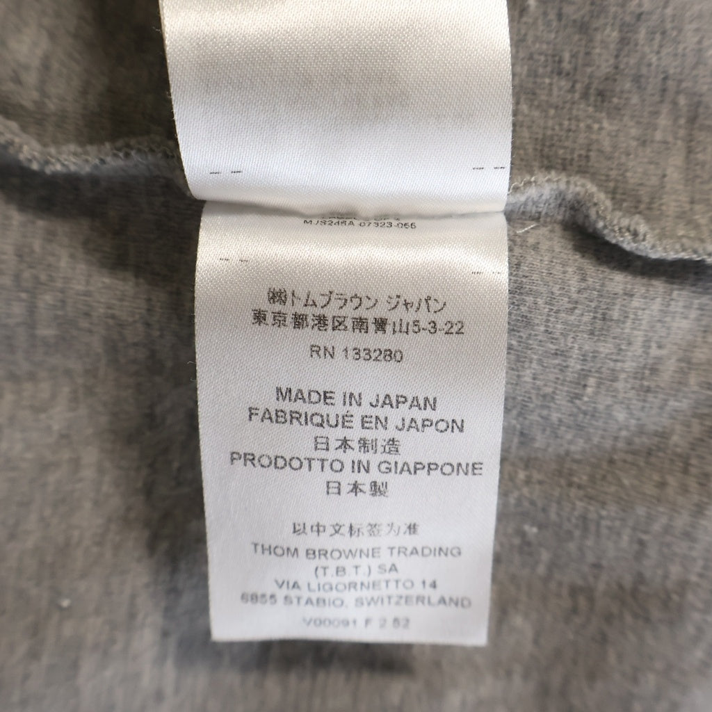 THOM BROWNE(トムブラウン) 4バー コットン クルーネック 半袖Tシャツ グレー MJS246A-07323-055