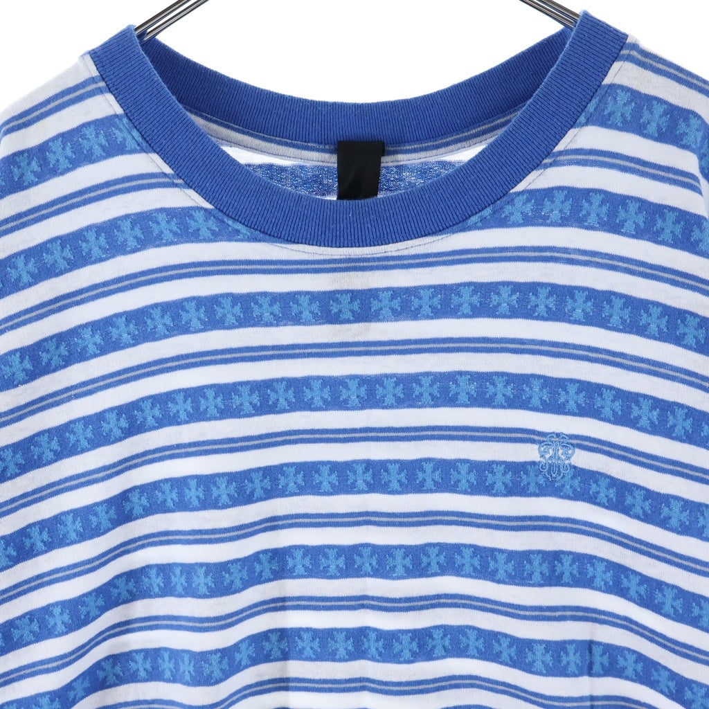 CHROME HEARTS(クロムハーツ) Y NOT Stripe ストライプTシャツ ブルー/ホワイト