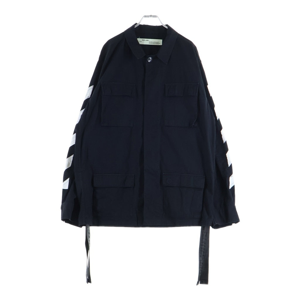 OFF-WHITE(オフホワイト) 17AW バックアローフィールドミリタリージャケット ブラック OMEA007F17026004