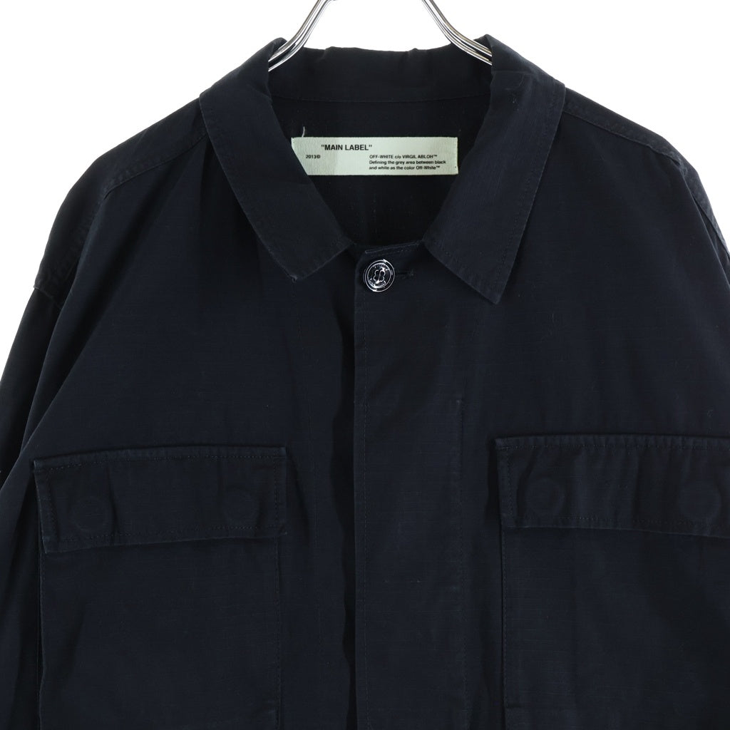 OFF-WHITE(オフホワイト) 17AW バックアローフィールドミリタリージャケット ブラック OMEA007F17026004