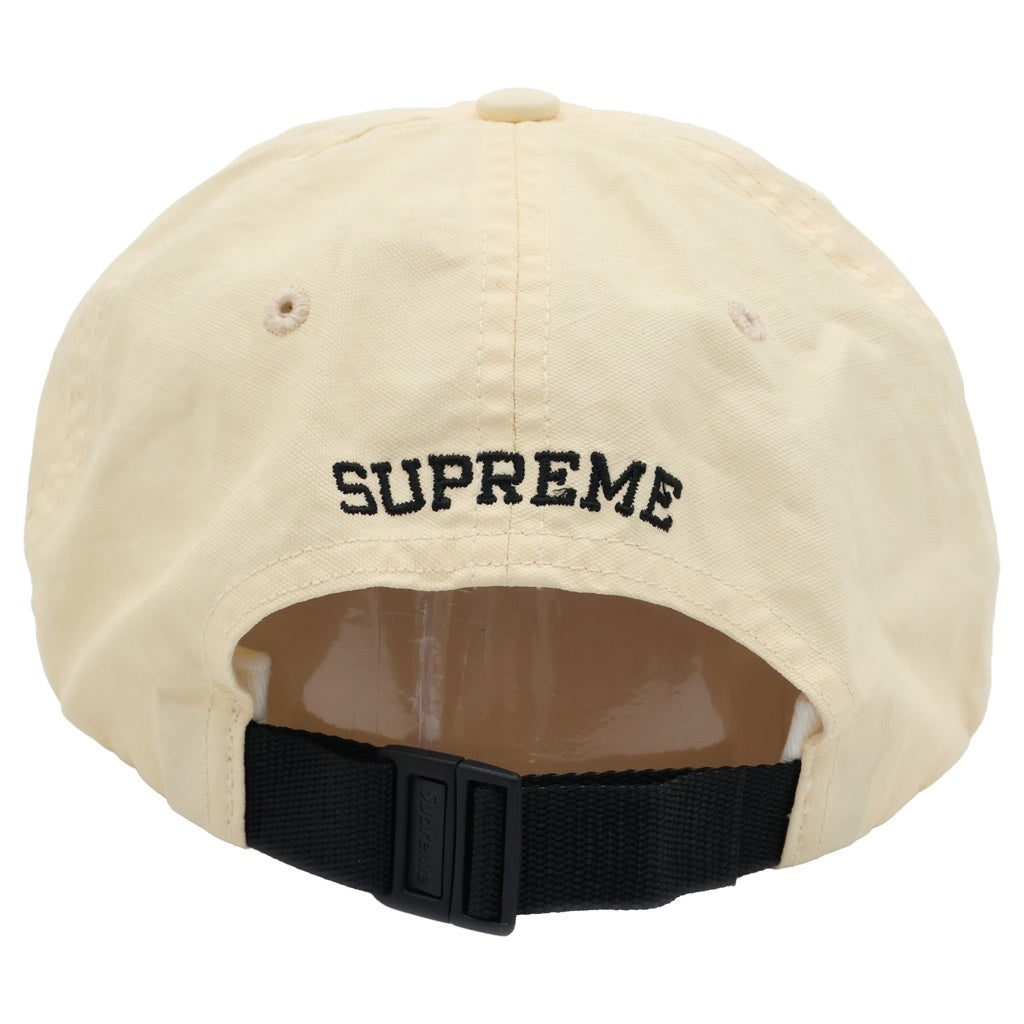 SUPREME(シュプリーム) 22SS Small Box Coated Linen 6-Panel スモールボックスロゴ リネン 6パネル キャップ クリーム レディース
