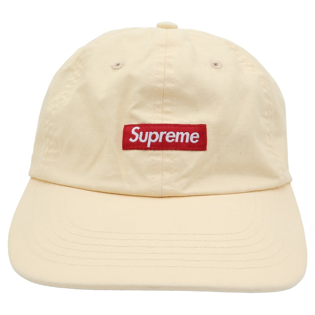 SUPREME(シュプリーム) 22SS Small Box Coated Linen 6-Panel スモールボックスロゴ リネン 6パネル キャップ クリーム レディース