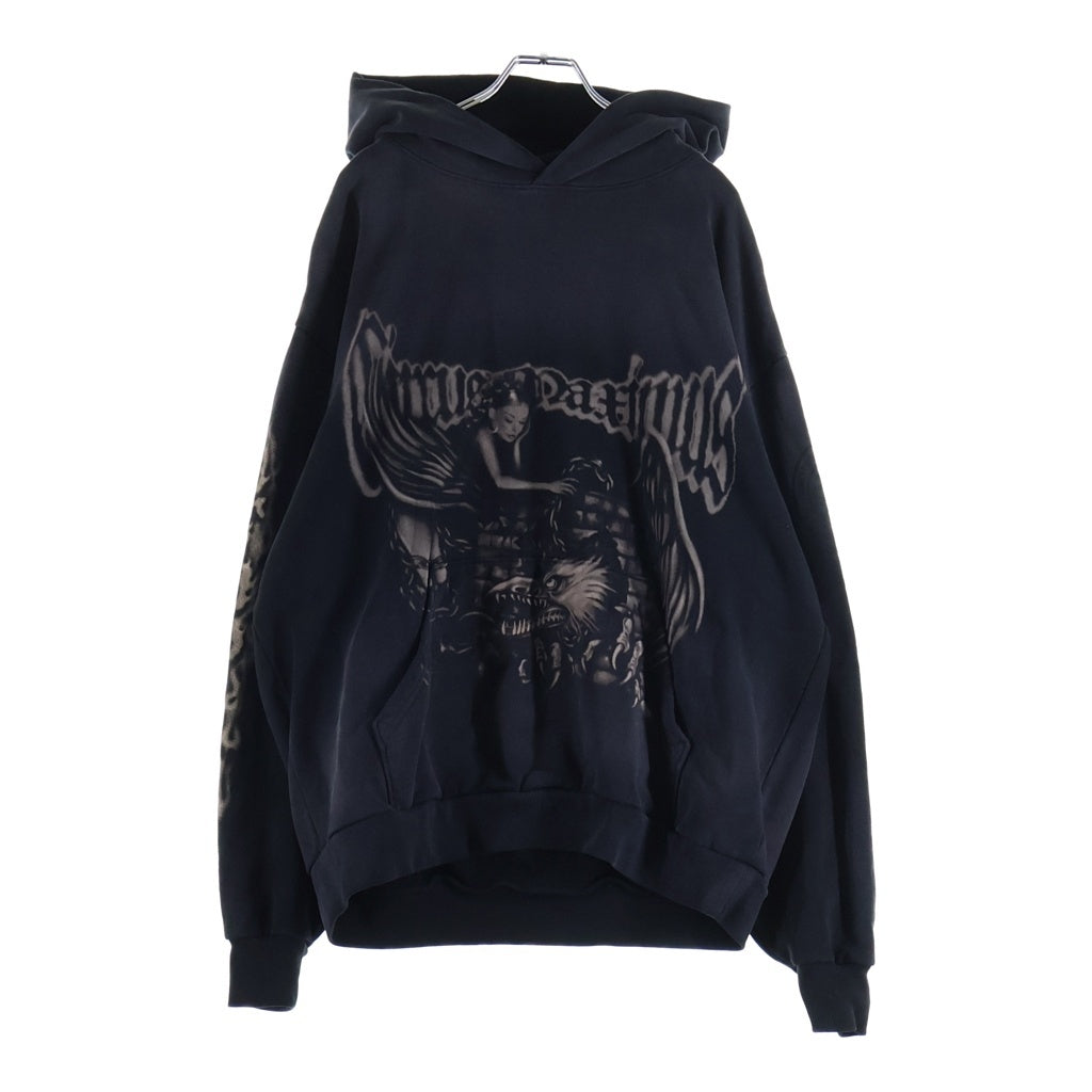 TRAVIS SCOTT(トラヴィススコット) Circus Maximus Tour Hoodie グラフィックデザイン フーディー プルオーバーパーカー ブラック