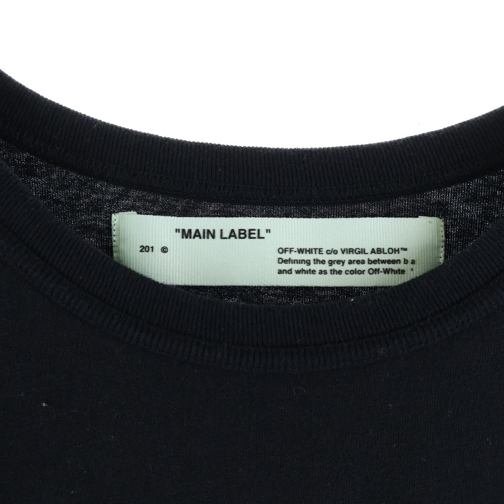 OFF-WHITE(オフホワイト) 18SS FIRE TAPE バックファイヤー テープ 半袖Tシャツ ショートスリーブカットソー ブラック OMAA027S18185006